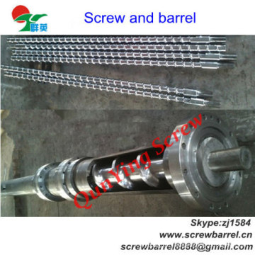 Bimetall Screw Barrel Extruder Single Extrusion Screw Barrel für Pp/pe